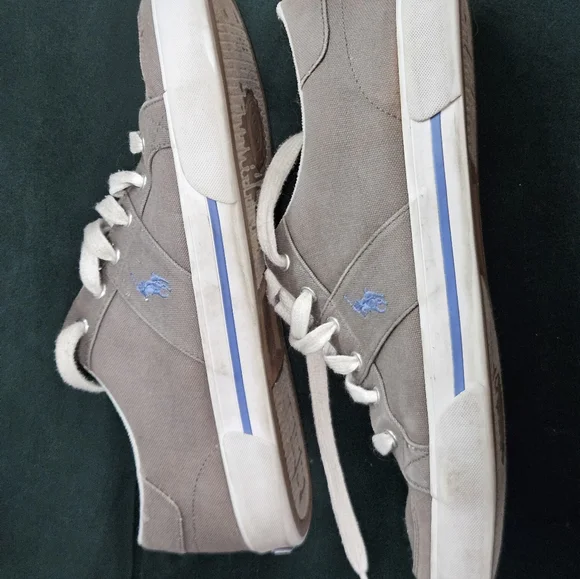 Polo by Ralph Lauren Gray Canvas Sneakers Size 13D - Picture 6 of 9